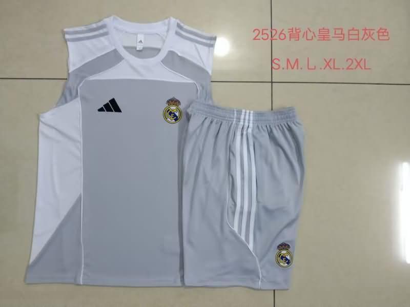 Thailand Quality(AAA) 25/26 Real Madrid Grey Soccer Training Sets 04