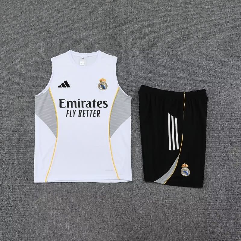 Thailand Quality(AAA) 25/26 Real Madrid White Soccer Training Sets 02