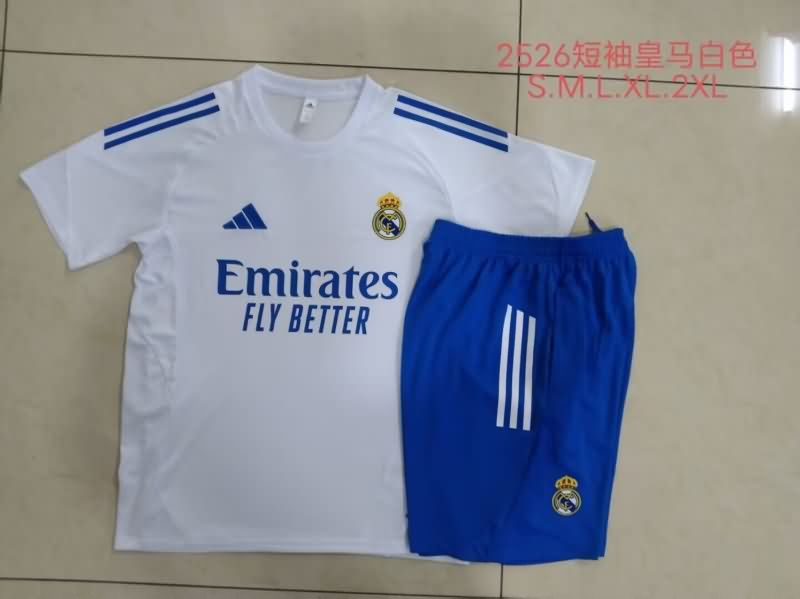 Thailand Quality(AAA) 25/26 Real Madrid White Soccer Training Sets 03