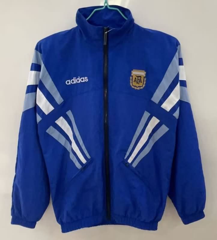 Thailand Quality(AAA) 2025 Argentina Blue Soccer Windbreaker