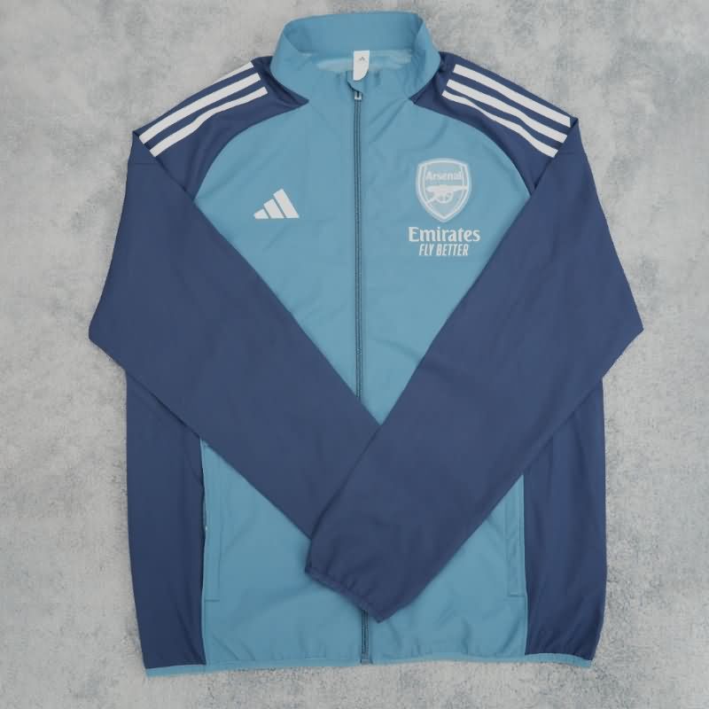 Thailand Quality(AAA) 25/26 Arsenal Blue Soccer Windbreaker