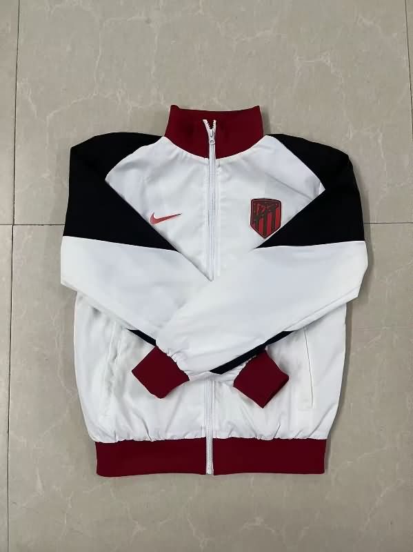 Thailand Quality(AAA) 25/26 Atletico Madrid White Soccer Windbreaker