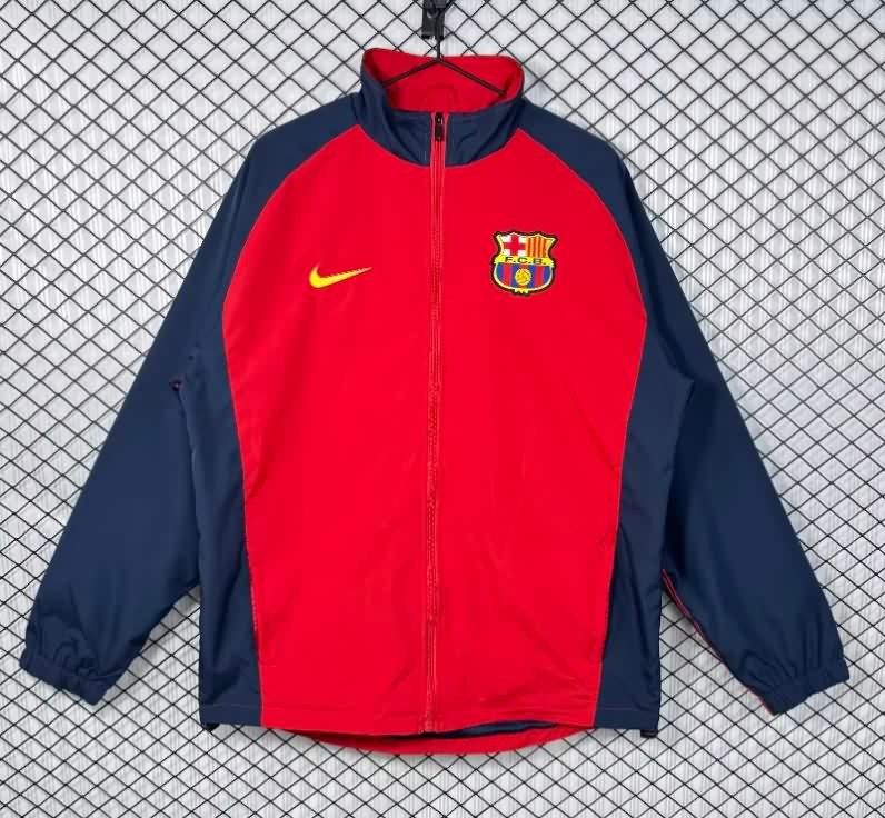 Thailand Quality(AAA) 25/26 Barcelona Red Soccer Windbreaker