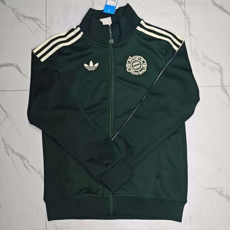 Thailand Quality(AAA) 25/26 Bayern Munich Dark Green Soccer Windbreaker