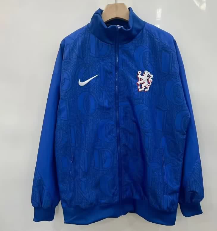 Thailand Quality(AAA) 25/26 Chelsea Blue Soccer Windbreaker 03