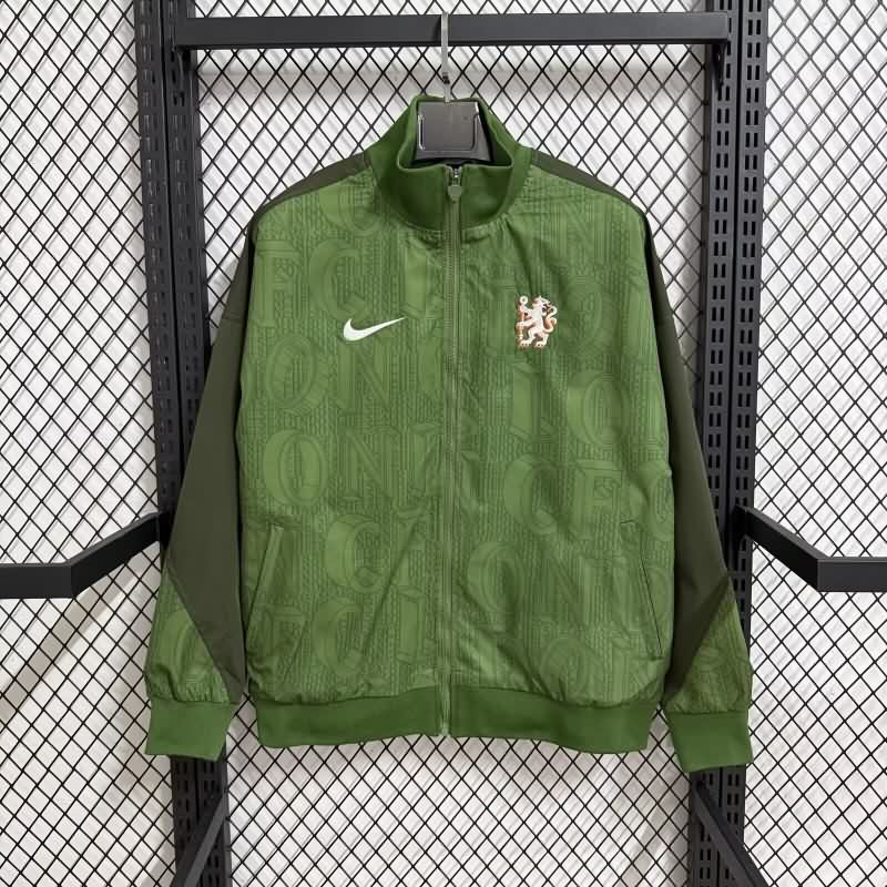 Thailand Quality(AAA) 25/26 Chelsea Green Soccer Windbreaker
