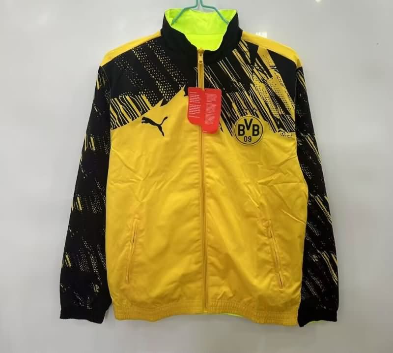 Thailand Quality(AAA) 25/26 Dortmund Yellow Green Reversible Soccer Windbreaker