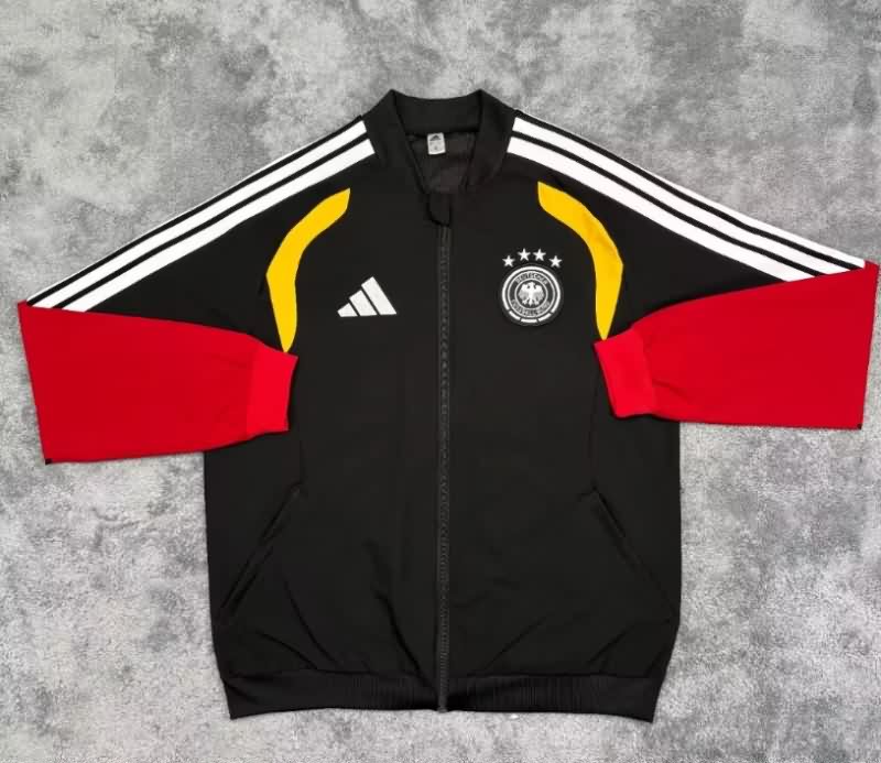 Thailand Quality(AAA) 2025 Germany Black Soccer Windbreaker 02
