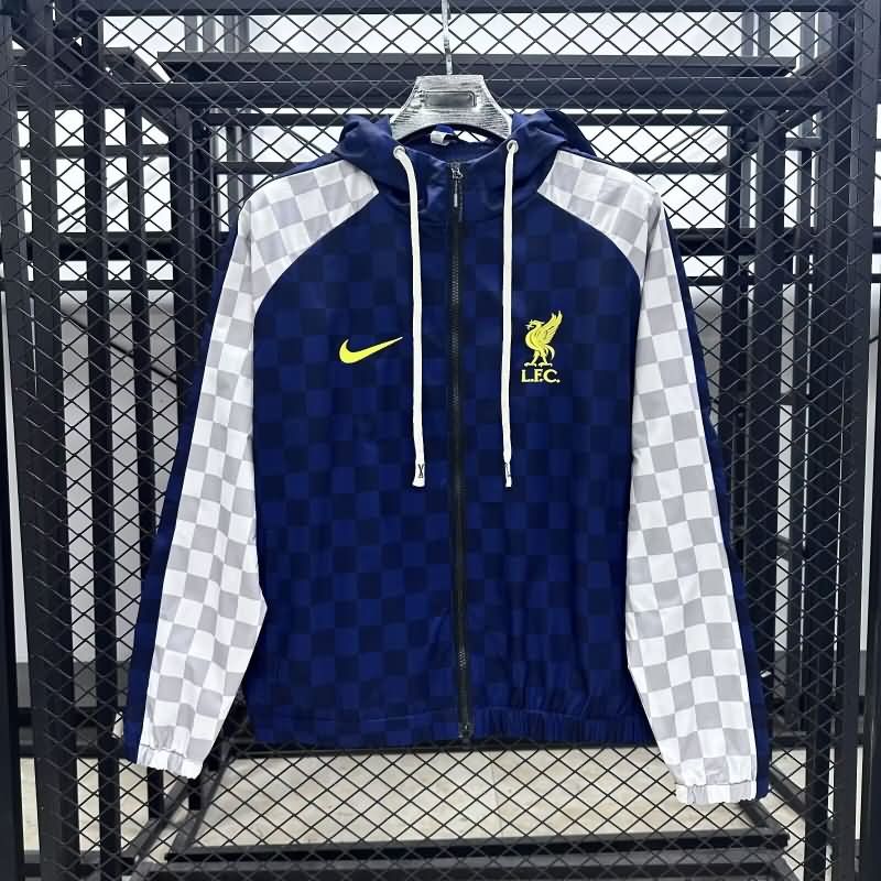 Thailand Quality(AAA) 25/26 Liverpool Dark Blue Soccer Windbreaker