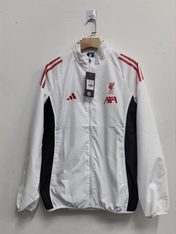 Thailand Quality(AAA) 25/26 Liverpool White Soccer Windbreaker