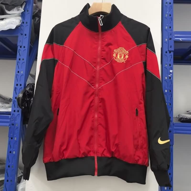 Thailand Quality(AAA) 25/26 Manchester United Red Soccer Windbreaker