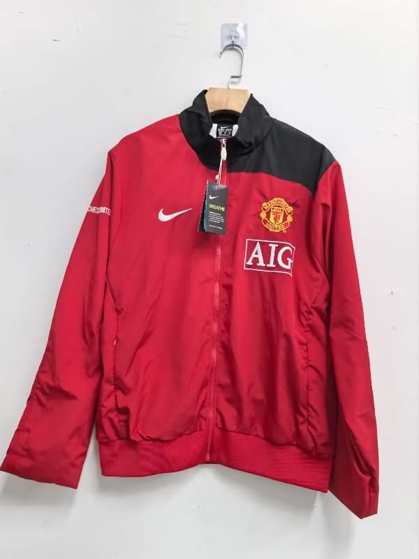Thailand Quality(AAA) 25/26 Manchester United Red Soccer Windbreaker 02
