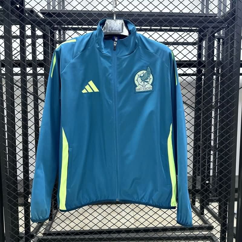 Thailand Quality(AAA) 2025 Mexico Green Soccer Windbreaker 02