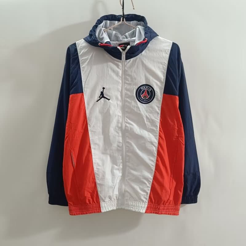 Thailand Quality(AAA) 25/26 Paris St Germain White Soccer Windbreaker