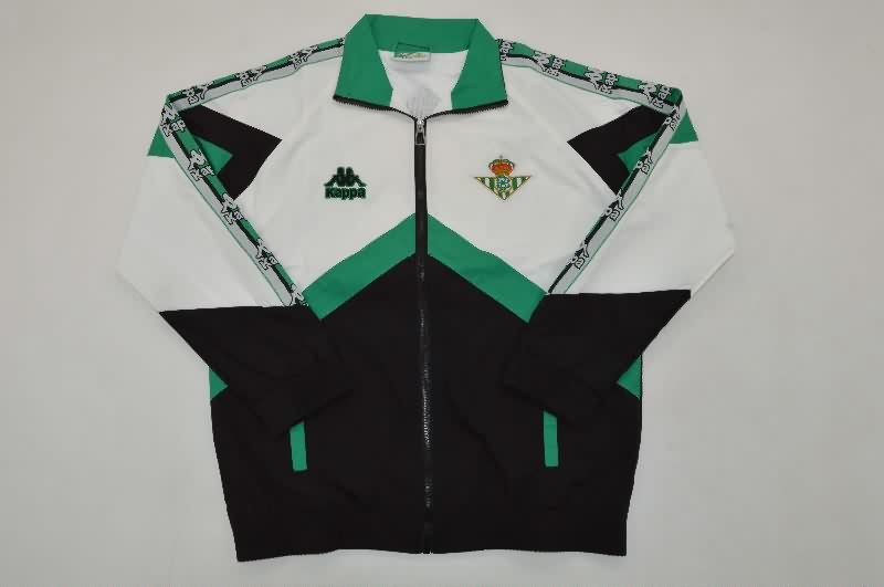 Thailand Quality(AAA) 25/26 Real Betis White Black Soccer Windbreaker 02