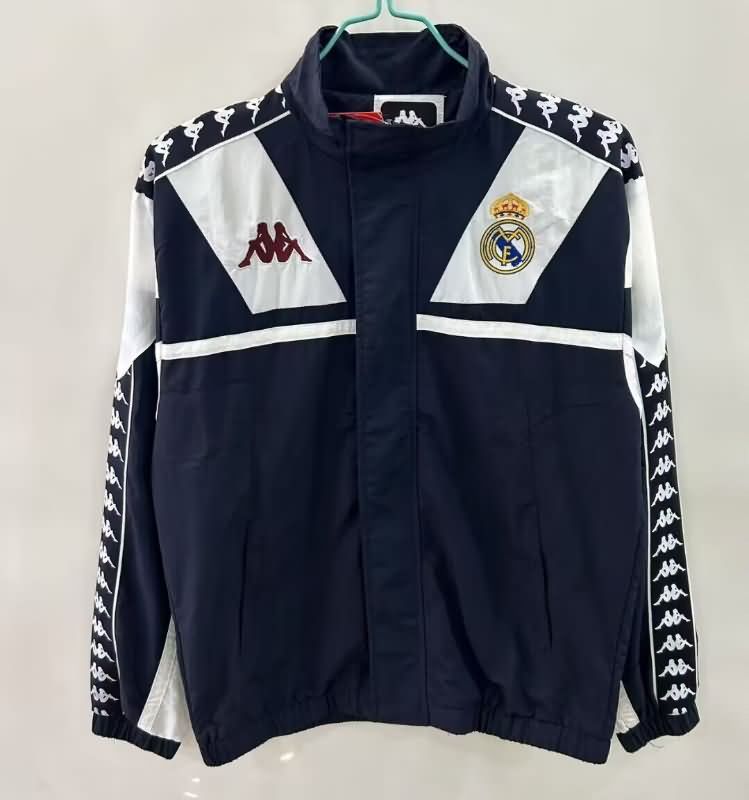 Thailand Quality(AAA) 25/26 Real Madrid Dark Blue Soccer Windbreaker 02