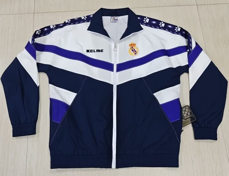 Thailand Quality(AAA) 25/26 Real Madrid Dark Blue Soccer Windbreaker 03