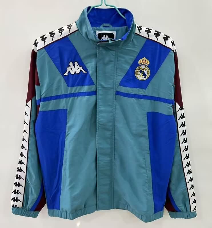 Thailand Quality(AAA) 25/26 Real Madrid Green Soccer Windbreaker
