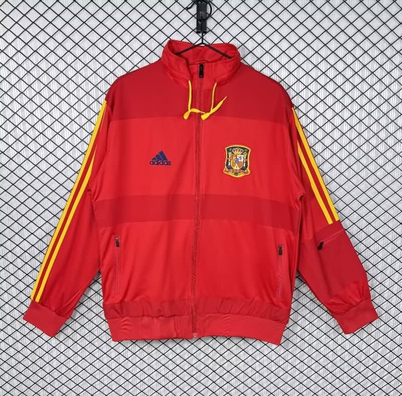 Thailand Quality(AAA) 2026 Spain Red Soccer Windbreaker