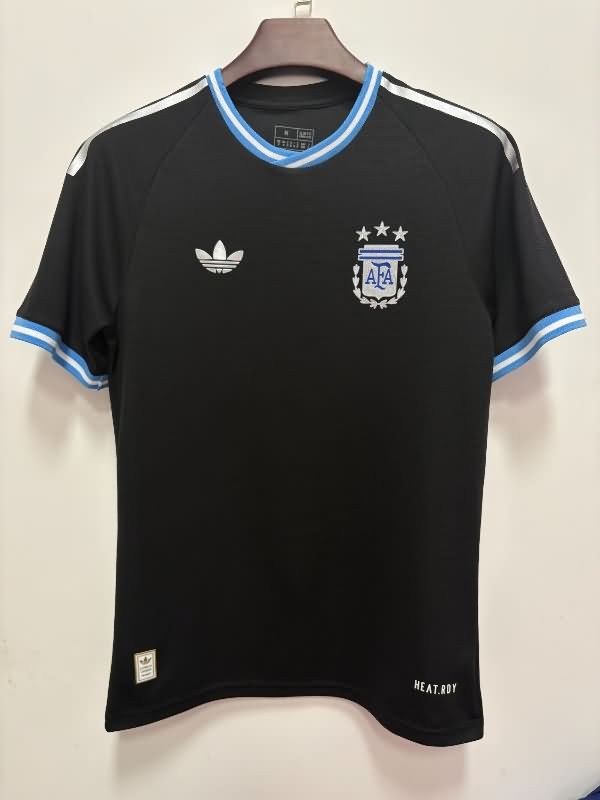 Thailand Quality(AAA) 2025 Argentina Black Soccer Jersey (Player)
