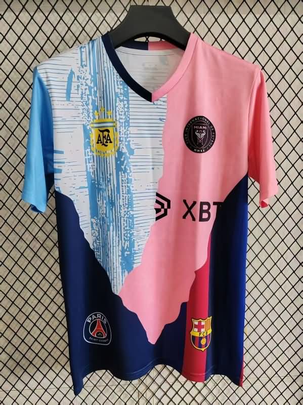 Thailand Quality(AAA) 2025 Argentina MESSI Special Soccer Jersey 03