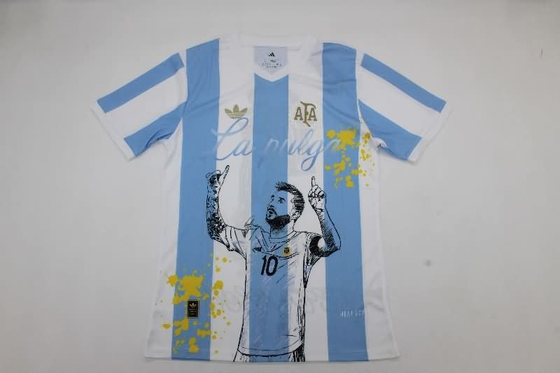 Thailand Quality(AAA) 2025 Argentina MESSI Special Soccer Jersey (Player) 02