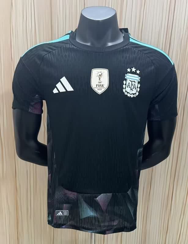 Thailand Quality(AAA) 2026 Argentina World Cup Goalkeeper Black Soccer Jersey (Player)