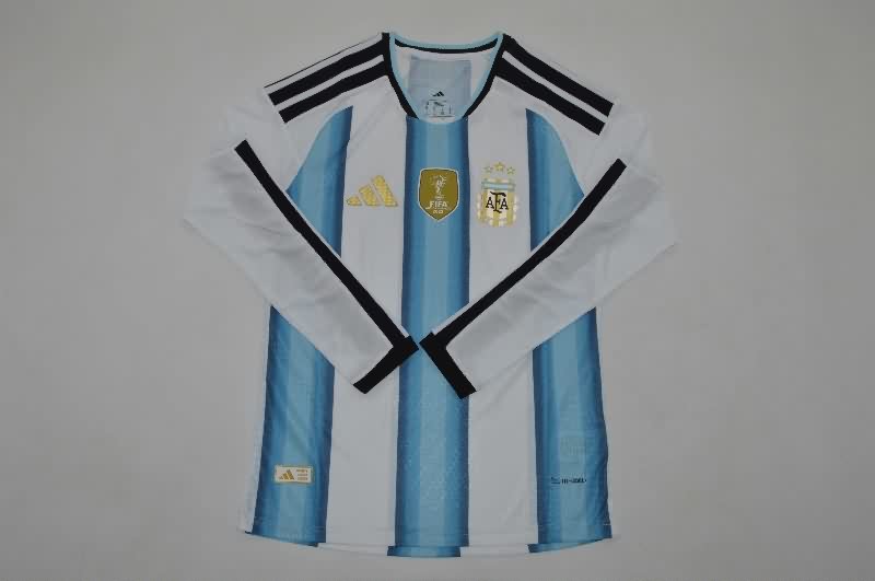 Thailand Quality(AAA) 2026 World Cup Argentina Home Long Sleeve Soccer Jersey (Player)