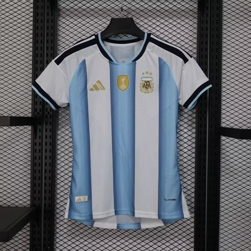 Thailand Quality(AAA) 2026 Argentina World Cup Home Women Soccer Jersey (Player)