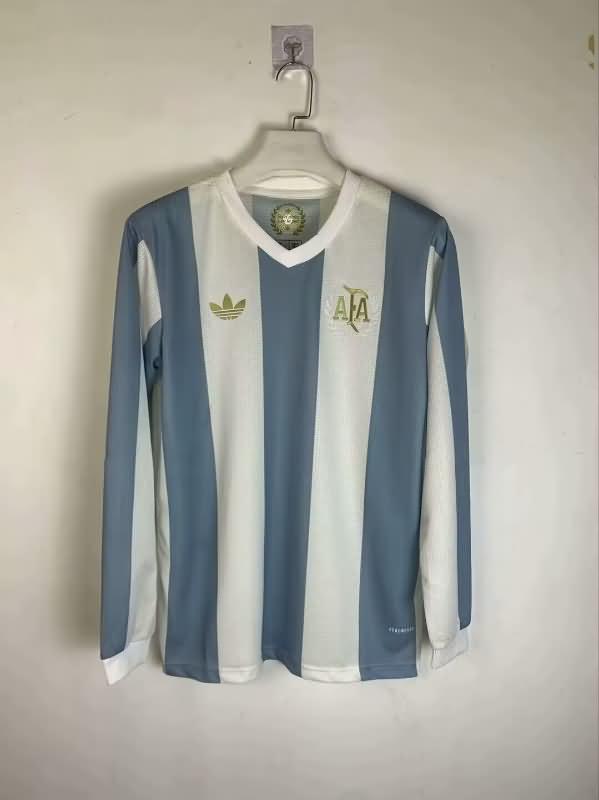 Thailand Quality(AAA) 50th Argentina Anniversary Long Sleeve Soccer Jersey