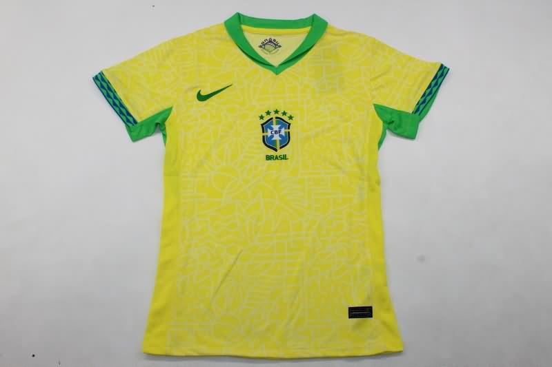 Thailand Quality(AAA) 2024 Brazil Copa America Home Women Soccer Jersey