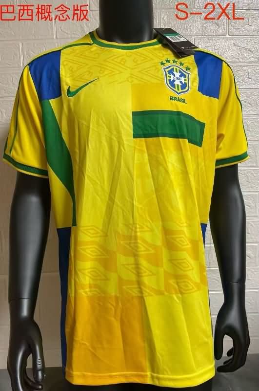 Thailand Quality(AAA) 2025 Brazil Yellow Soccer Jersey