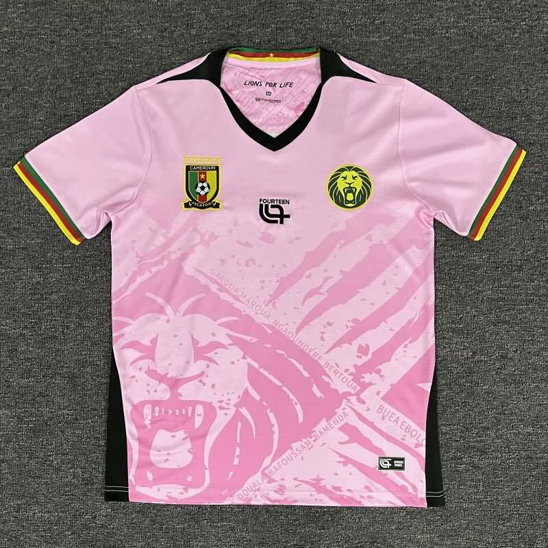 Thailand Quality(AAA) 2025 Cameroon Goalkeeper Pink Soccer Jersey