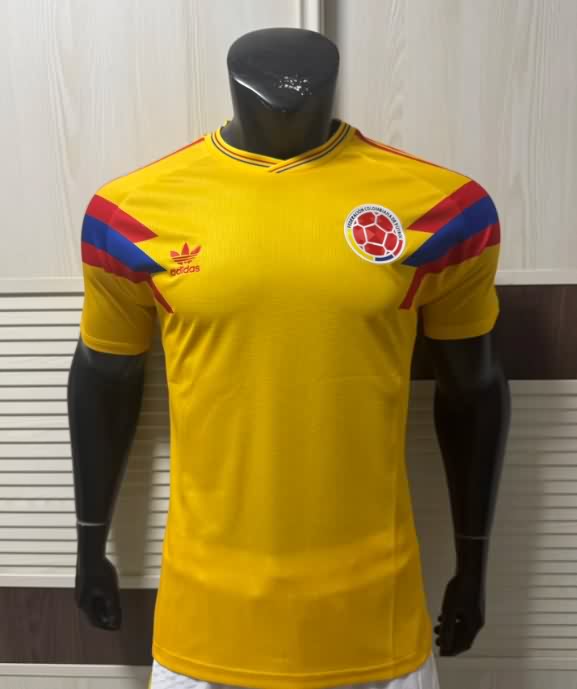 Thailand Quality(AAA) 25/26 Colombia Yellow Soccer Jersey (Player)