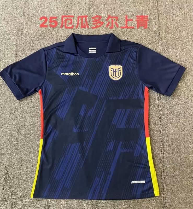 Thailand Quality(AAA) 2024 Ecuador Dark Blue Soccer Jersey