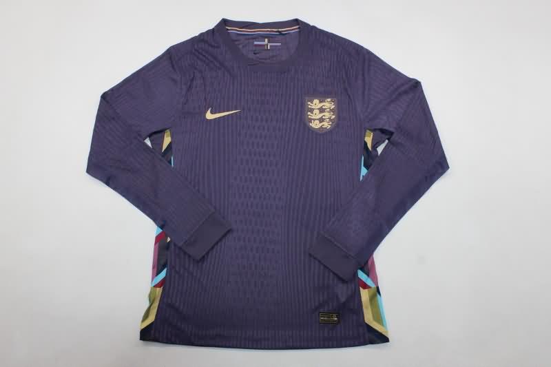 Thailand Quality(AAA) 2024 England Away Long Sleeve Soccer Jersey (Player)