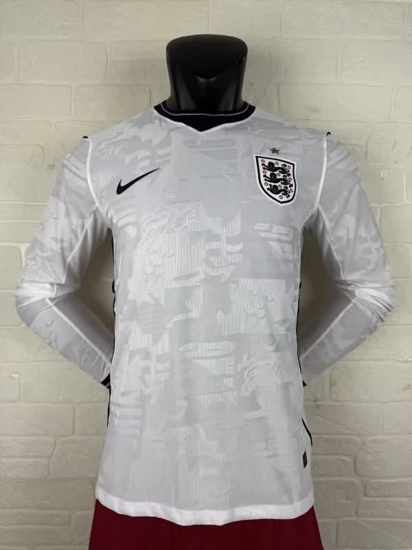 Thailand Quality(AAA) 2626 England Home Long Sleeve Soccer Jersey (Player)