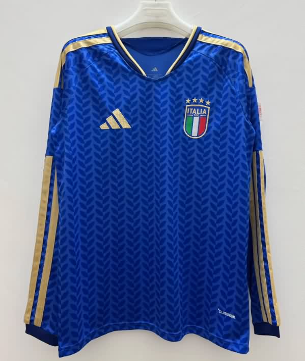 Thailand Quality(AAA) 2026 Italy World Cup Home Long Sleeve Soccer Jersey