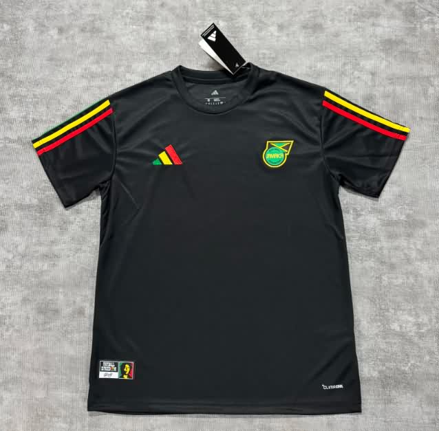 Thailand Quality(AAA) 2026 Jamaica Black Soccer Jersey