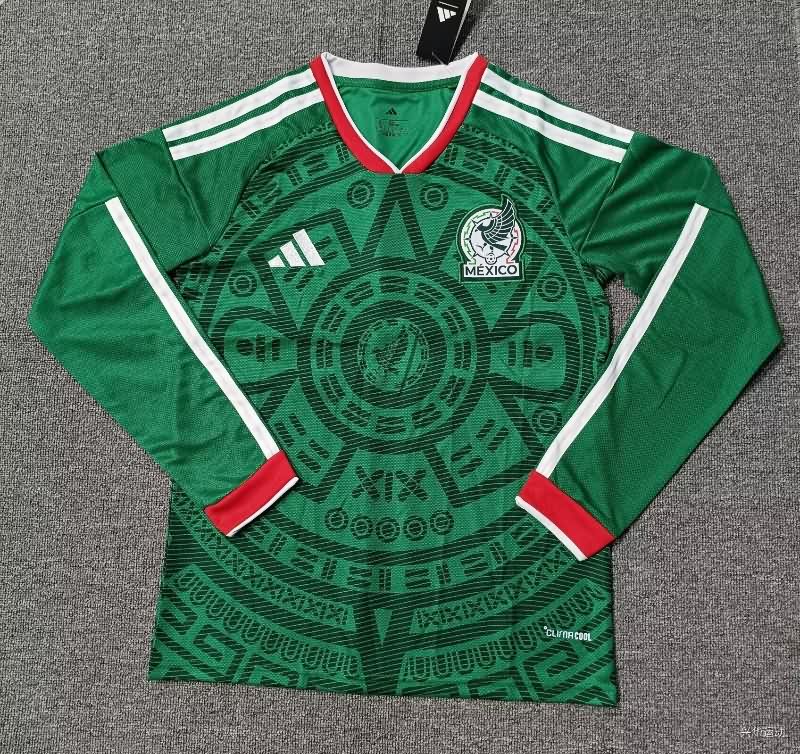Thailand Quality(AAA) 2026 World Cup Mexico Home Long Sleeve Soccer Jersey