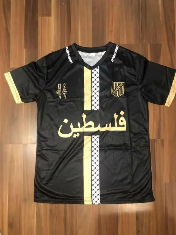 Thailand Quality(AAA) 2024 Palestine Black Soccer Jersey