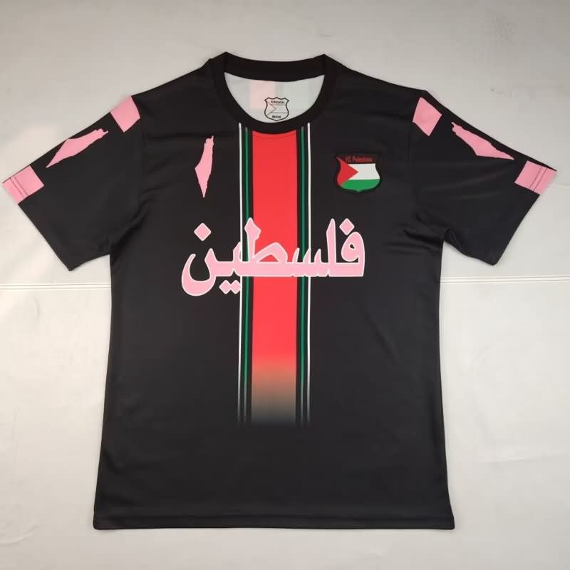 Thailand Quality(AAA) 2025 Palestine Black Soccer Jersey