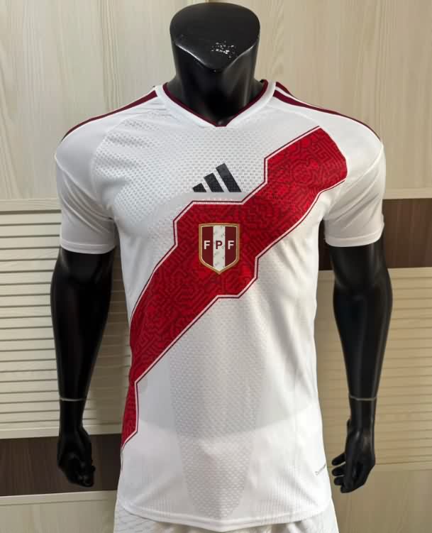 Thailand Quality(AAA) 2026 Peru Home Soccer Jersey (Player)