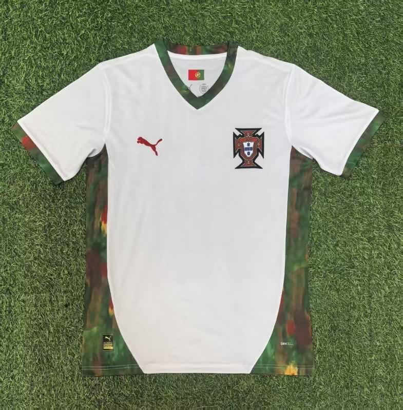 Thailand Quality(AAA) 25/26 Portugal White Soccer Jersey