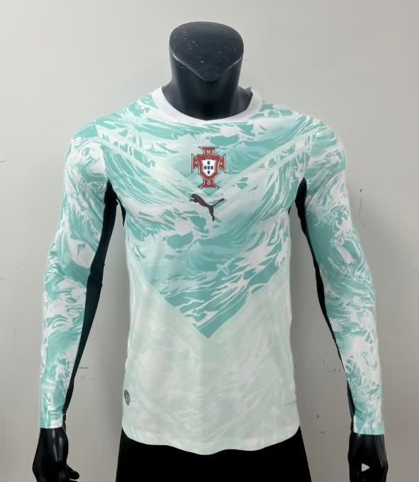 Thailand Quality(AAA) 2026 Portugal World Cup Away Long Sleeve Soccer Jersey (Player)