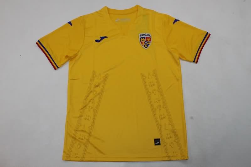 Thailand Quality(AAA) 2024 Romania Home Soccer Jersey