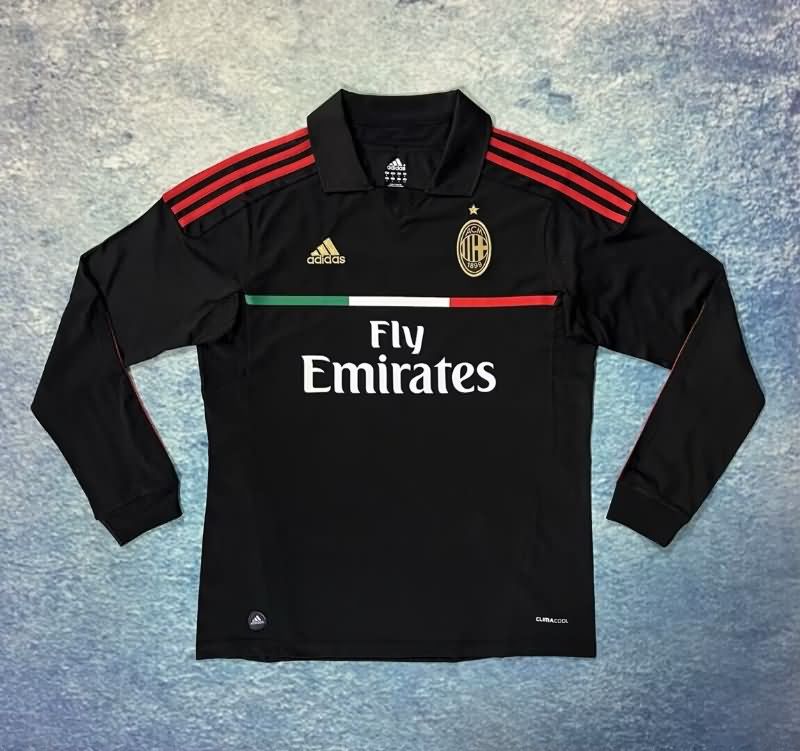 Thailand Quality(AAA) 2011/12 AC Milan Third Retro Long Sleeve Soccer Jersey