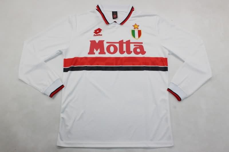 Thailand Quality(AAA) 1993/94 AC Milan Away Long Sleeve Retro Soccer Jersey