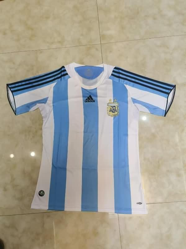 Thailand Quality(AAA) 2008/10 Argentina Home Retro Soccer Jersey