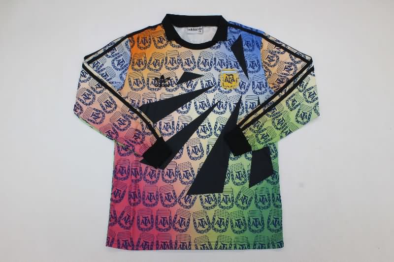 Thailand Quality(AAA) 1993 Argentina Goalkeeper Long Sleeve Retro Soccer Jersey